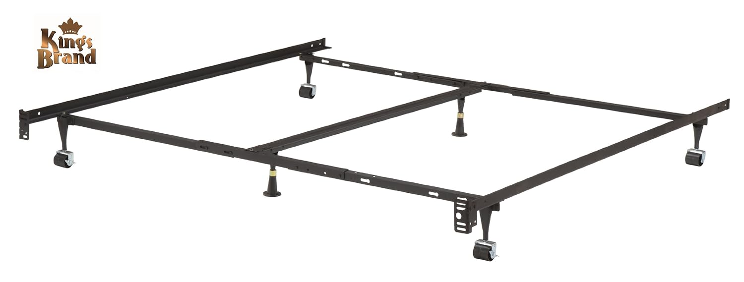 Heavy Duty 6Leg Adjustable Universal Metal Bed Frame With Double