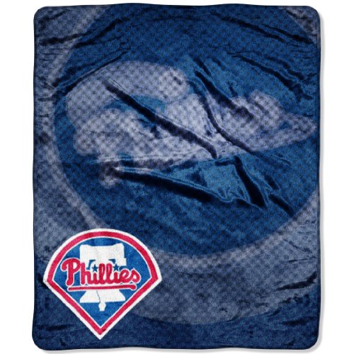 MLB Philadelphia Phillies 50-Inch-by-60-Inch Raschel Plush Throw 