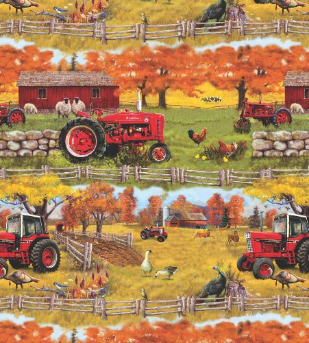 FARMALL COTTON FABRIC-INTERNATIONAL HARVESTER FARMALL COTTON FABRIC SOLD BY THE YARD
