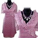BellaDonnaModen Sommerkleid Wickel-Optik Chiffon-Kleid Rosa/Flieder