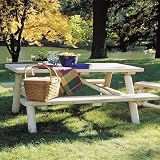 Rustic Natural Cedar Picnic Table Set