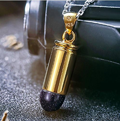Anime Japanese BLACK BULLET 2 Bullet Necklace Pendant 925 Silver Cos Gift Gold