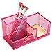 Homecube® Space Saving Mesh office supplies desk organizers/ pen holder /cell phone holder/cosmetic holder 3 Sorter Sections