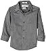 Calvin Klein Boys 2-7 Stripe Woven Shirt,Grey,6
