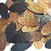 Sequin Bronze Gold Iridescent Brown Oval 1.5 inch Tooled Leather Effect Couture Loose Paillettes. Made in USA.