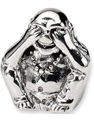 Reflections Beads Silver See No Evil Buddha Travel Bead