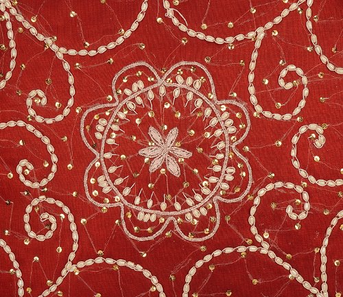 Imagen 3 de Perlas y lentejuelas Trabajó indio cubierta hecha a mano Cojín tamaño del conjunto de 16 x 16 pulgadas Juego de 5 piezas