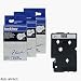BROTHER INTERNATIONAL BROTHER TC201A Anreibschriften weiss schwarz 7,7mx12mm laminiert fuer P-touch 8e 500 II 2000 3000 und 5000