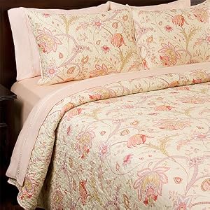 Jacobean I 300TC Cotton Quilt and Sheet Set, Queen by