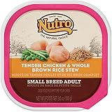 NUTRO Small Breed Adult Tender Chicken and Whole Brown Rice Stew Dog Food Trays (Pack of 24)