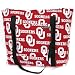 OU Logo Oklahoma University Sooners Tote Bag Cotton with WATERPROOF LINING UNDERSIDE Travel, Baby, Diapers, Sports Gym or Beach Cute Best Unique GIFT IDEA for Him Her Man Men DAD MOM Mother Woman Women Ladies