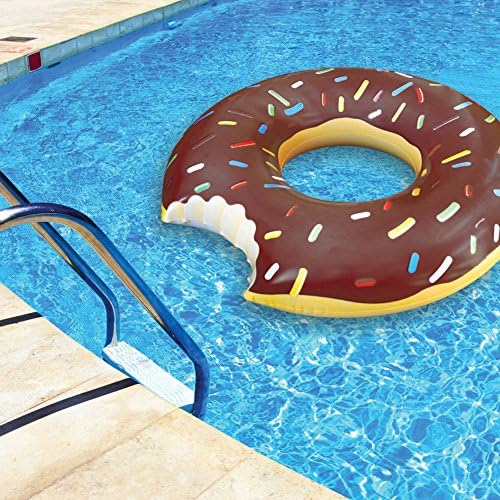 Giant Chocolate Donut Vinyl Pool Swimming Float Tube
