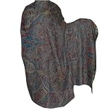 Meditation Shawl Prayer Wrap Dress in Pure Wool Paisley Jacquard Patterns 106 x 55 (psleyb186)