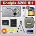 Nikon Coolpix S200 7.1 Megapixel Digital Camera with 3x Optical Zoom + 4GB 150x SecureDigital (SD) Card + High Speed USB Card Reader + Spare EN-EL10 Battery + Nikon Digital Camera Case