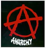 Anarchy - Red A with Anarchy Below in White on Black 4 1/2