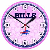 NFL Buffalo Bills Round Clock "Pink Background"