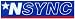 Search : NSYNC - 8' Red, White & Blue Rectangle Logo with Star - Sticker / Decal