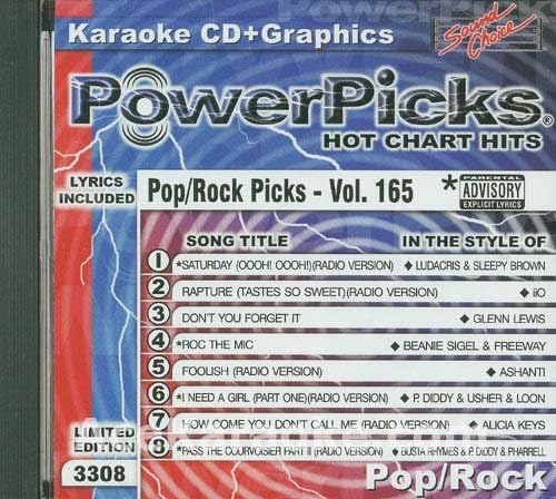 Sound Choice Picks CDG SC3308 - Pop/Rock Picks Vol. 165