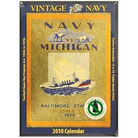 Navy Midshipmen Vintage 2010 Football Program Calendar
