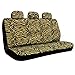 BDK Beige Zebra Seat Covers & Floor Mats Set Fur Print Complete - Full Set, Universal Fit