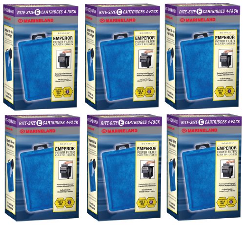MarineLand Rite Filter Cartridge for Aquarium, Size E, Pack of 24
