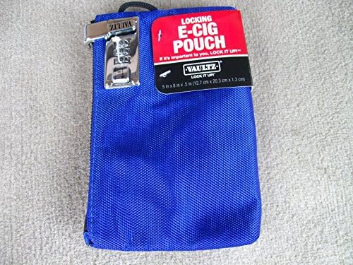 Locking E-Cig Vaping Device and Accessory Storage Pouch in Blue by Vaultz
