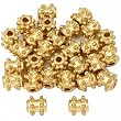 15g Dot Bali Tube Beads Gold Plated Parts 6mm Approx 25