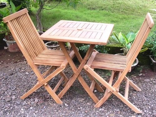 Teak 2 Seater Square Folding set Teak 2 Seater Square Folding set