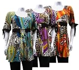 Womens Fashion 3/4 Sleeve Animal Print Shirt Blouse