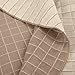 Amazon Brand – Pinzon Reversible Square Matelasse Coverlet, Queen, Ivory/Camel