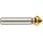 Magafor 4837 Series Cobalt Steel Single-End Countersink, TiN Coating, 3 Flutes, 90 Degrees, Round Shank