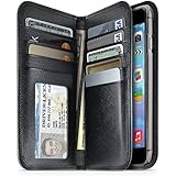 iLuv Jstyle iPhone 6 (4.7") Case - Premium Leather Wallet Case with Saffiano Finish and Pockets to Store Credit Cards, ID and Cash for Apple iPhone 6 4.7" -Black