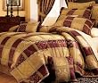 5Pcs Maroon Jewel Patchwork Comforter Bed in a Bag Twin