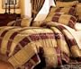 11P MAROON JEWEL PATCHWORK COMFORTER BED IN A BAG QUEEN
