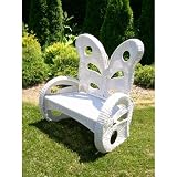 Outdoor Living : Butterfly Bench Wicker White
