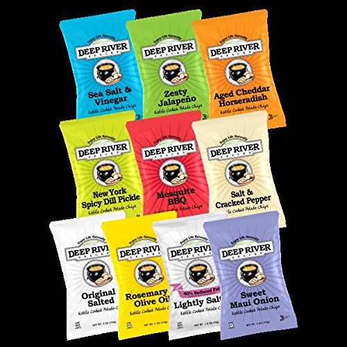Deep River Snacks Chips Variety Pack 1oz Bags 24 Pack (4 Flavor Variety