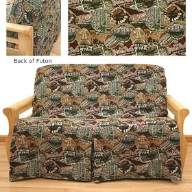 Travel Skirted Futon Slipcover Full 5 pc pillow set 621 by SlipcoverShop