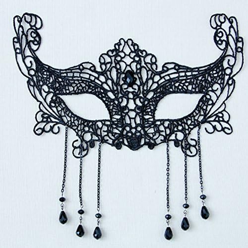 Mysun Halloween Valentine Christmas Women's Sexy Hollow Lace Masquerade Mask Half-Face Venetian Costume Party Fancy Dress Ball Mask Eye Mask