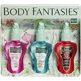 Body Fantasy Cotton Candy, White Musk, Sexy Musk 1.7 oz Body Spray Gift Set