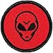 Retro Red and Black Alien Patrol Patch - 2