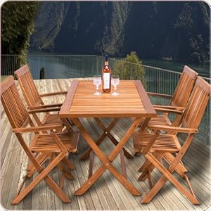 Furniture set for garden table and chairs "Sydney" made of acacia