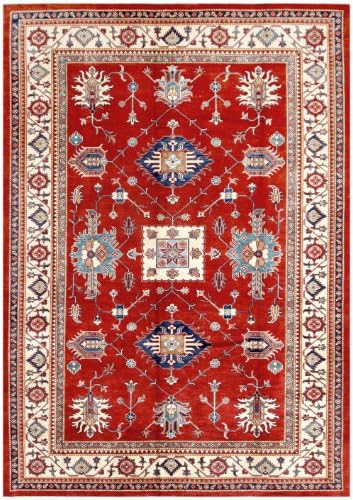 Red 8' x 12' Kazak Rug Hand Knotted Oriental Rug
