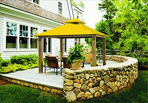 ACACIA 14 Ft. x 14 Ft. Aluminum Gazebo Color: Sunflower Yellow