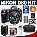 Electronics Nikon D80 10.2MP Digital SLR Camera with 18-55mm & 55-200mm DX VR Zoom-Nikkor Lenses + Instructional DVD + 8GB Card + EN-EL3e Battery + Nikon Case REVIEWS