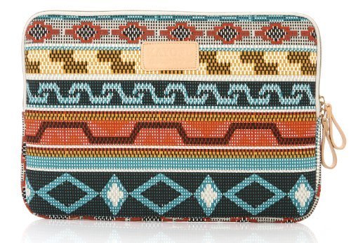 Kayond Retro Style Canvas Fabric 14-14.1 Inch for Laptop / Notebook Computer Sleeve Case Bag Cover, Mystic Forest (14-14.1 Inches, Retro)