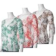 Yoo n Me Splatter Print V-neck High Waist Top