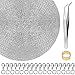 Necklace for Jewelry Making, Anezus 50 Feet Jewelry Chain Necklace Chains 2.0mm Stainless Steel Silver Plated Chain with 100 Jump Rings 30 Lobster Clasps for Jewelry Making Jewelry Chain DIY Making