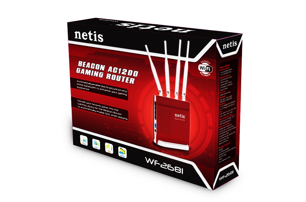 Amazon.com: Netis WF2681 Beacon AC1200 Dual Band Gigabyte Gaming ...