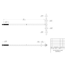Starrett 579F-12 Self Centering Telescoping Gauge With 2 Telescoping Arm, 3-1/2" - 6" Range, 12" Handle Length