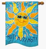 Summer Sun Bedazzled Regular Size Applique Flag